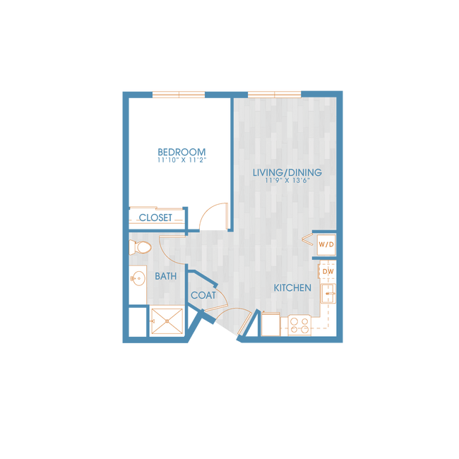 1x1 A 0116 floor plan